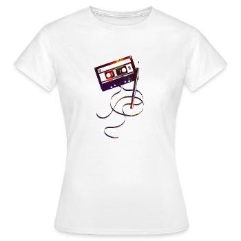 Crayon cassette - T-shirt Femme - blanc - Devant - AI Model Female 172 dark (172cm)