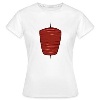 Döner Spieß Vektor - Frauen T-Shirt - Weiß - Vorne - AI Model Female 172 dark (172cm)