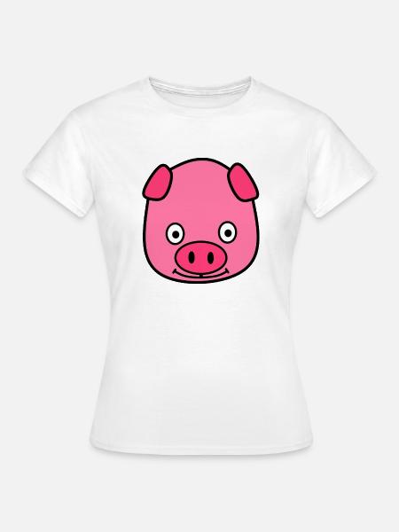 Schweinchen - Frauen T-Shirt - Weiß