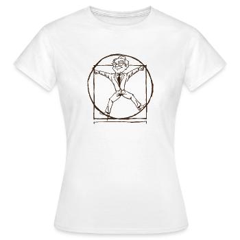 Da Vinci Human pour les capitalistes et les investisseurs - T-shirt Femme - blanc - Devant - AI Model Female 172 dark (172cm)