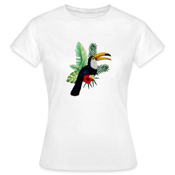 Toucan Oiseau Tropical Animal Exotique - T-shirt Femme - blanc - Devant - AI Model Female 172 dark (172cm)