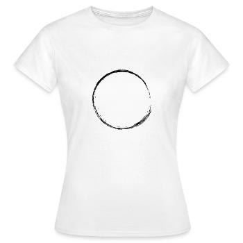Enso paint brush circle - Women's T-Shirt - white - Front - AI Model Female 172 dark (172cm)