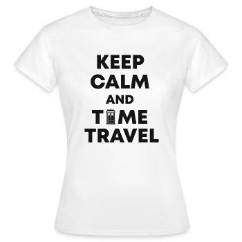 Time Travel Zeitreisen - Frauen T-Shirt - Weiß - Vorne - AI Model Female 172 dark (172cm)