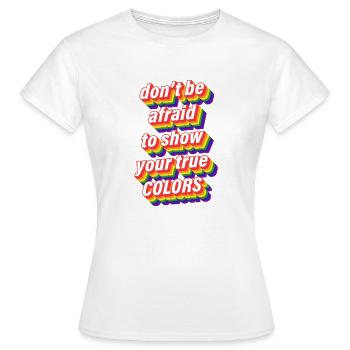 Gay Lesbian LGBT Homosexuality Colors - Women's T-Shirt - white - Front - AI Model Female 172 dark (172cm)