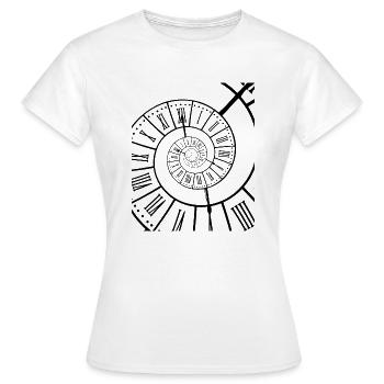 Time Travel Zeitreisen - Frauen T-Shirt - Weiß - Vorne - AI Model Female 172 dark (172cm)