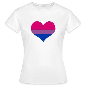 Bisexual Pride Flag - Women's T-Shirt - white - Front - AI Model Female 172 dark (172cm)