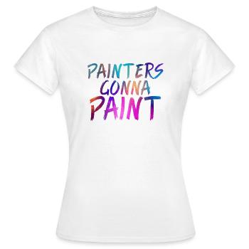 Maler werden malen - Frauen T-Shirt - Weiß - Vorne - AI Model Female 172 dark (172cm)