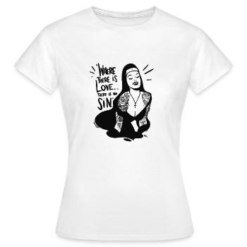 Sinner - Frauen T-Shirt - Weiß - Vorne - AI Model Female 172 dark (172cm)