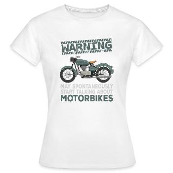 Warning Motorbikes - Women's T-Shirt - white - Front - AI Model Female 172 dark (172cm)