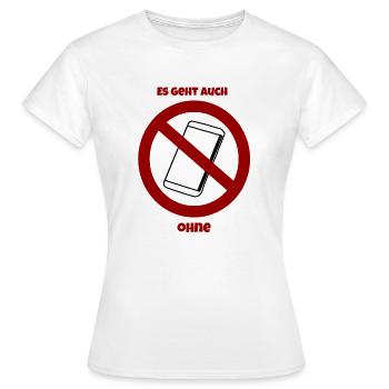 Arrêtez le téléphone portable - T-shirt Femme - blanc - Devant - AI Model Female 172 dark (172cm)