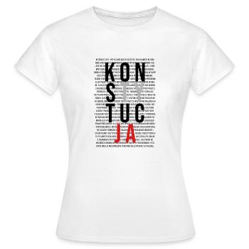Constitution de Konstytucja | Pologne, polonaise, polonaise - T-shirt Femme - blanc - Devant - AI Model Female 172 dark (172cm)
