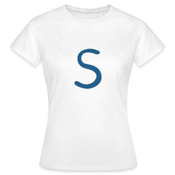 S - Women's T-Shirt - white - Front - AI Model Female 172 dark (172cm)