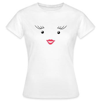 Costume de lait et chocolat pour le défilé du carnaval - T-shirt Femme - blanc - Devant - AI Model Female 172 dark (172cm)