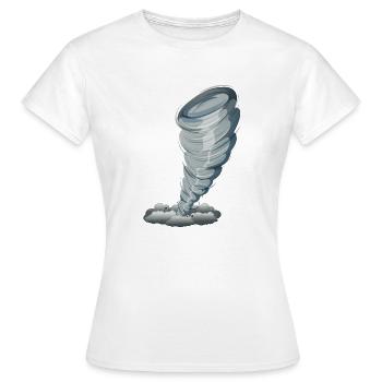 Cadeau météo tempête de tornade - T-shirt Femme - blanc - Devant - AI Model Female 172 dark (172cm)