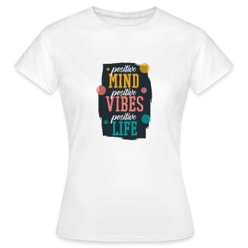 Attitudes positives vibrations positives - T-shirt Femme - blanc - Devant - AI Model Female 172 dark (172cm)