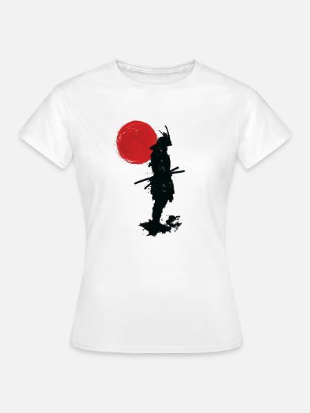 samouraï guerrier sumi style traditionnel japonais - T-shirt Femme - blanc