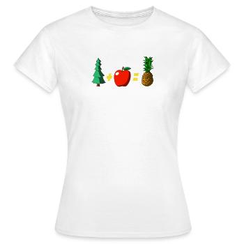 Ananas Anane Apple Mathematik Rätsel - Frauen T-Shirt - Weiß - Vorne - AI Model Female 172 dark (172cm)