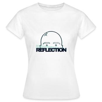 Spiegelung in Glatzen - Frauen T-Shirt - Weiß - Vorne - AI Model Female 172 dark (172cm)