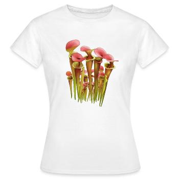 Garden Carnivorous Sleeve Lance Sarracenia - Women's T-Shirt - white - Front - AI Model Female 172 dark (172cm)