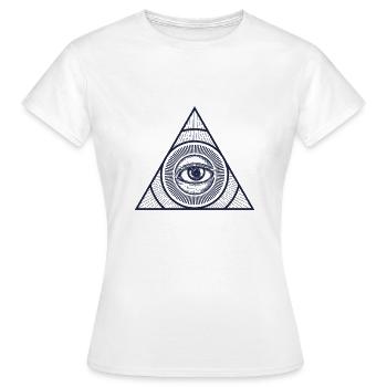 Oeil Illuminati - T-shirt Femme - blanc - Devant - AI Model Female 172 dark (172cm)