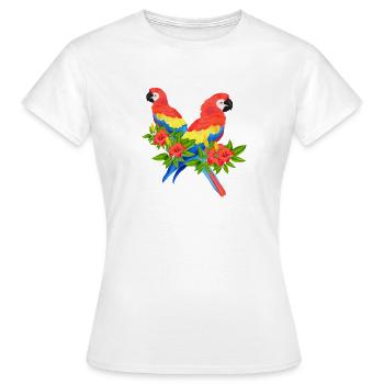 Tropisches Papageienvogeltier Südamerika - Frauen T-Shirt - Weiß - Vorne - AI Model Female 172 dark (172cm)