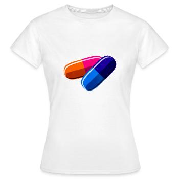 Tabletten - Frauen T-Shirt - Weiß - Vorne - AI Model Female 172 dark (172cm)
