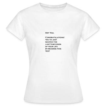 Funny text - Frauen T-Shirt - Weiß - Vorne - AI Model Female 172 dark (172cm)
