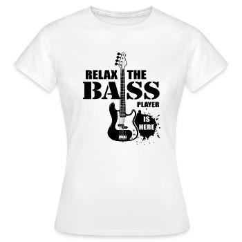 The Bass Player - T-shirt Femme - blanc - Devant - AI Model Female 172 dark (172cm)