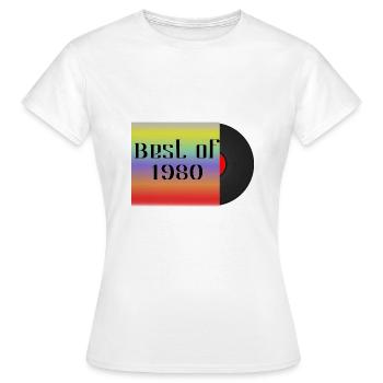 meilleur disque vinyle de 1980 - T-shirt Femme - blanc - Devant - AI Model Female 172 dark (172cm)