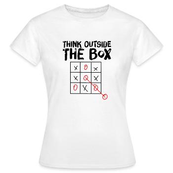 Think outside the Box - T-shirt Femme - blanc - Devant - AI Model Female 172 dark (172cm)