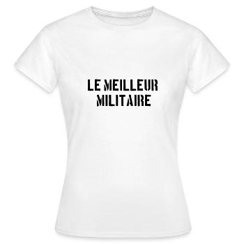 Le meilleur militaire - T-shirt Femme - blanc - Devant - AI Model Female 172 dark (172cm)
