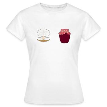 Birnenmarmelade - Frauen T-Shirt - Weiß - Vorne - AI Model Female 172 dark (172cm)