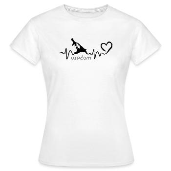 Usedom - heartbeat - Women's T-Shirt - white - Front - AI Model Female 172 dark (172cm)
