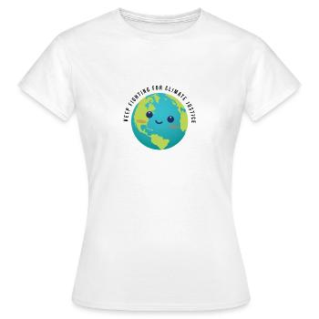 Keep Fighting For Climate Justice - T-shirt Femme - blanc - Devant - AI Model Female 172 dark (172cm)