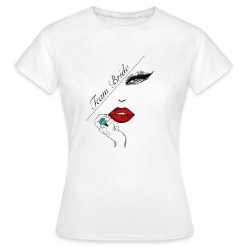 Polterabend Team Bride | Jungesellinnenabschied - Frauen T-Shirt - Weiß - Vorne - AI Model Female 172 dark (172cm)