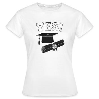Doktorhut YES - Frauen T-Shirt - Weiß - Vorne - AI Model Female 172 dark (172cm)