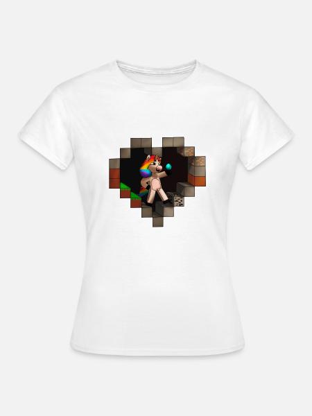 Einhorn Herz - Frauen T-Shirt - Weiß