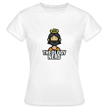 Nerd de théologie - T-shirt Femme - blanc - Devant - AI Model Female 172 dark (172cm)