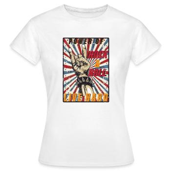 Rock and Roll - T-shirt Femme - blanc - Devant - AI Model Female 172 dark (172cm)