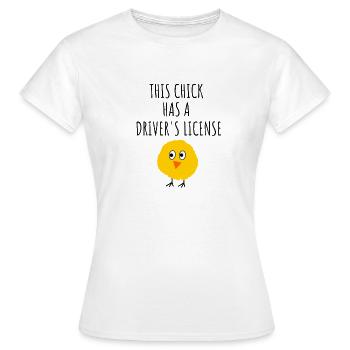 Führerschein Frau lustig Fahrausweis Geschenk - Frauen T-Shirt - Weiß - Vorne - AI Model Female 172 dark (172cm)
