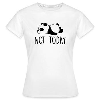 not today panda relax panda - Women's T-Shirt - white - Front - AI Model Female 172 dark (172cm)