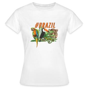 Brésil - T-shirt Femme - blanc - Devant - AI Model Female 172 dark (172cm)