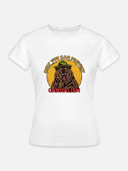 Verhindern Sie Sozialismus Bärenhemd - Frauen T-Shirt - Weiß