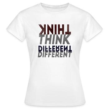 Denke anders - Frauen T-Shirt - Weiß - Vorne - AI Model Female 172 dark (172cm)
