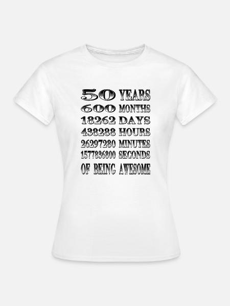 Leben beginnt mit Fünfzig - Frauen T-Shirt - Weiß
