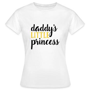 daddy s little princess - Frauen T-Shirt - Weiß - Vorne - AI Model Female 172 dark (172cm)