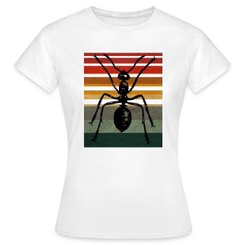 Ameise Vintage - Frauen T-Shirt - Weiß - Vorne - AI Model Female 172 dark (172cm)
