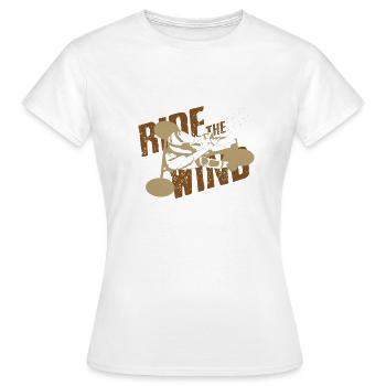 Fahre mit dem Wind - Frauen T-Shirt - Weiß - Vorne - AI Model Female 172 dark (172cm)