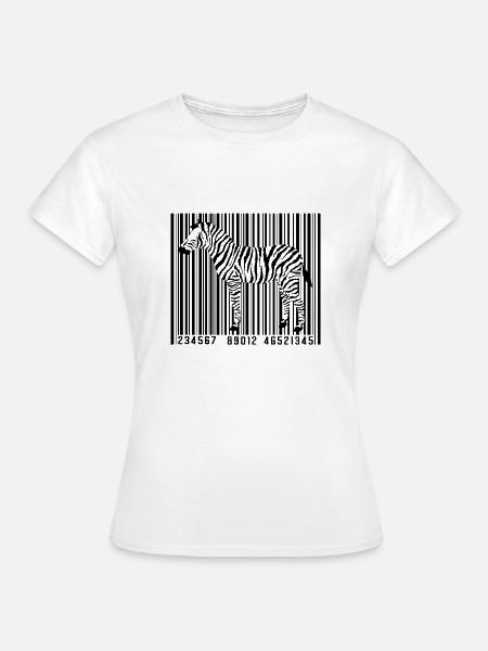 Zebra Barcode - Frauen T-Shirt - Weiß