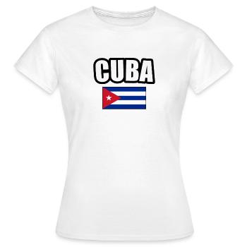 Cuba Cuba Drapeau National Havane Cadeau - T-shirt Femme - blanc - Devant - AI Model Female 172 dark (172cm)